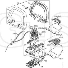 Genuine Stihl HSE52 / B - Loop Handle, Electric Motor, Gear Housing | GHS