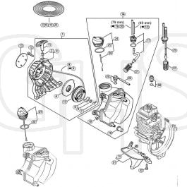 Genuine Stihl KM100 R / C - Rewind starter, Fuel tank | GHS