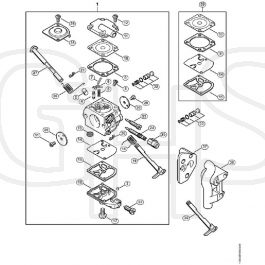 Genuine Stihl MS200 / L - Carburetor C1Q-S61 (32.2005), (41.2006), (19. ...