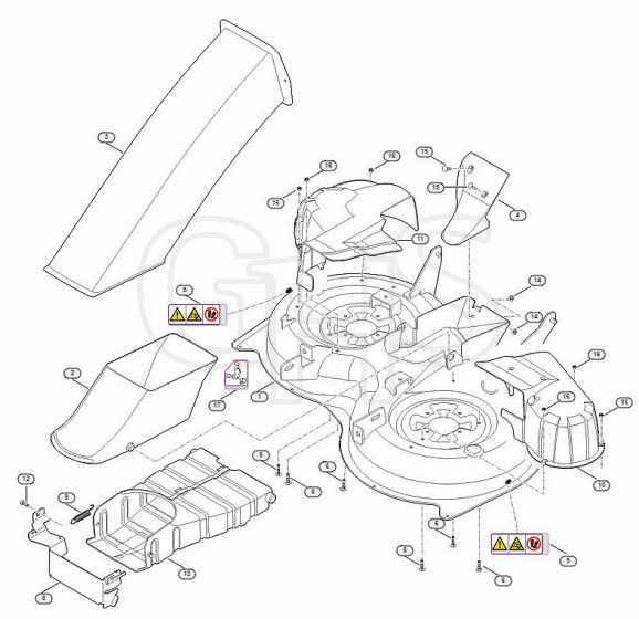 Genuine Stihl RT5097 1 L Mowing Deck Housing GHS