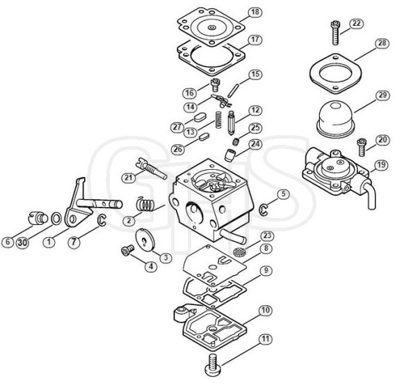 Genuine Stihl HT75 / N - Carburetor C1Q-S45  1 48 792 225 (16.2001)