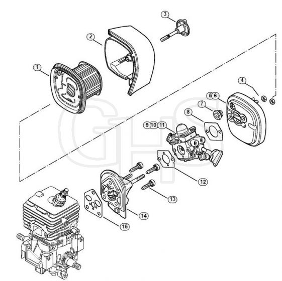 Genuine Stihl SH86 D / E - SH 56, SH 86: Air filter HD, Spacer Flange