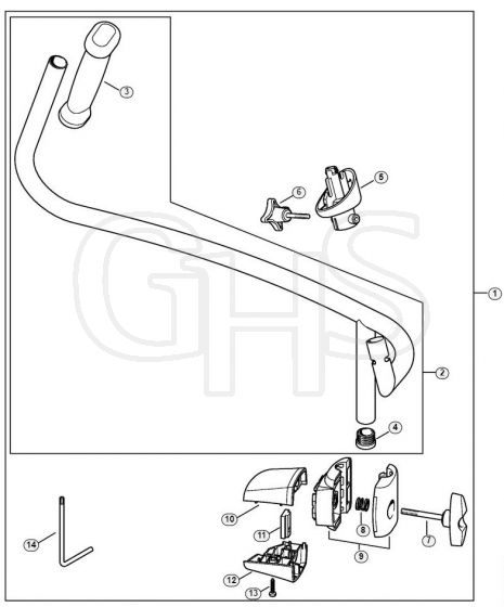 Genuine Stihl BR450 / P - Bike Handle