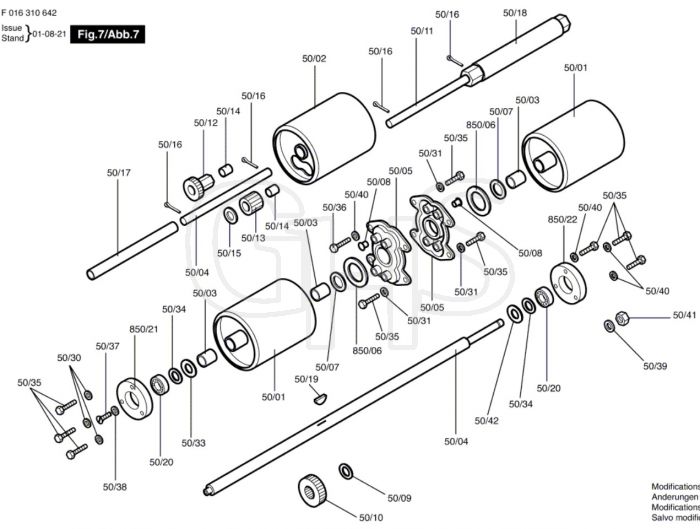 Atco Royale 30 IC - F016310642 - Rear Roller Assembly