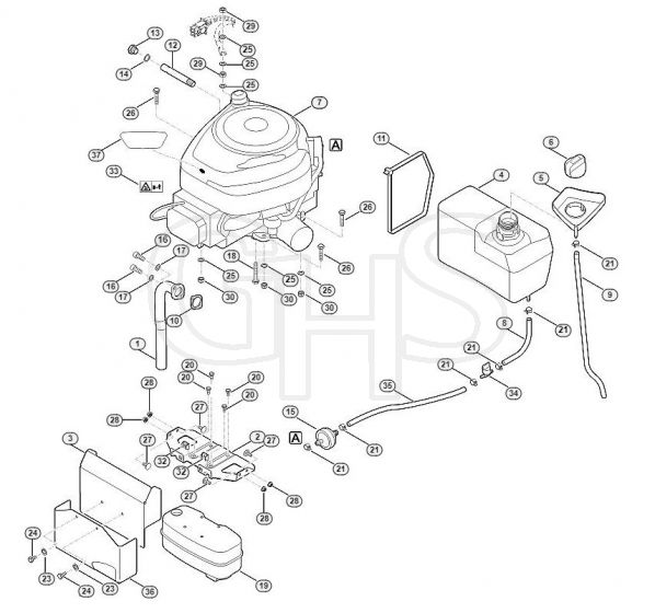 Genuine Stihl RT5097.0 / H - Engine, tank