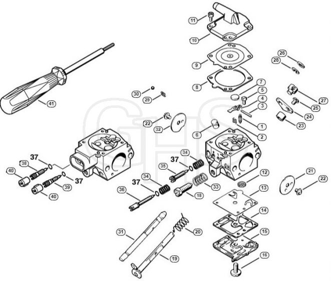 Genuine Stihl BR380 / D Carburetor HD28, HD29, HD45 GHS