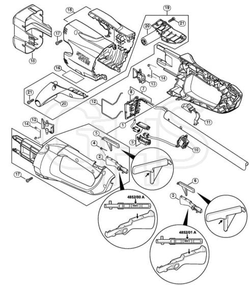 Genuine Stihl HTA65 / A - Handle housing, Cover