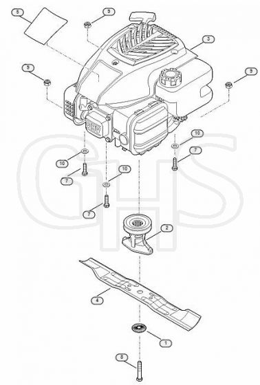 Genuine Stihl RM248.1 / D - Engine, blade