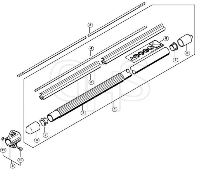 Genuine Stihl HT130 / L - Drive tube assembly