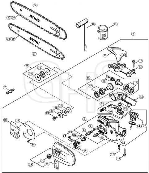 Genuine Stihl HT70 / X - Gear head