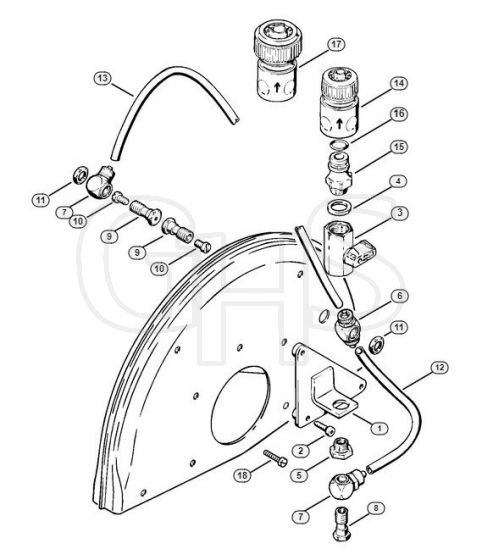 Genuine Stihl TS360 / U - Water attachment (38.1995)