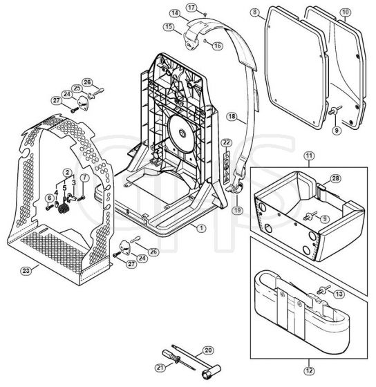 Genuine Stihl BR400 / G - Backplate