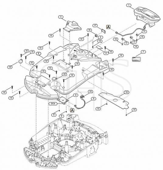 Genuine Stihl RMI632.1 P / B - Housing upper part