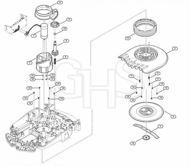 Genuine Stihl RMI632.1 P / D - Mowing deck, height adjustment