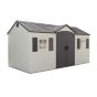 Lifetime 15x8ft Heavy Duty Plastic Garden Shed - Dual Entrance