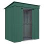 Globel 6x4ft Pent Metal Garden Shed - Green