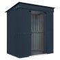 Globel 6x4ft Pent Metal Garden Shed - Anthracite Grey