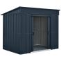 Globel 6x4ft Low Pent Metal Garden Shed - Grey