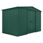 Globel 10x8ft Apex Metal Garden Shed - Green