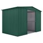 Globel 10x8ft Apex Metal Garden Shed - Green