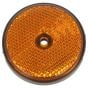 Amber Round Reflector, 60mm (Side)