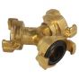 Geka Style Coupling Triple 3/4" Outlet Converter (Brass) - ONLY 1 LEFT