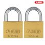 ABUS 55/40 40mm Brass Padlocks Twin Pack - 32125