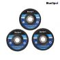 BlueSpot Sanding Flap Disc Set 3 Piece 115mm (4.1/2in) - 19642