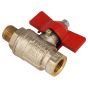 Genuine Belle PCX Tee Ball Valve 1/4" BSPP M/F - 6/0222