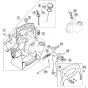 Genuine Stihl BG45 / K - Fan housing, inside