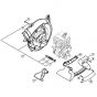 Genuine Stihl BG86 / P - Fan housing, inside