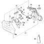 Genuine Stihl BGA100 / B - Handle housing, Electronic module