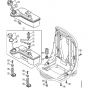 Genuine Stihl BR350 / G - Fuel tank, AV system