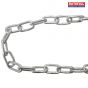 Faithfull Galvanised Chain Link 5 x 28mm x 25m Reel - Max Load 160kg - 19344G