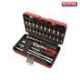 Faithfull Socket Set of 43 Metric 1/4in Square Drive - FTC141007003