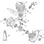 Stihl FR125 - Crankcase, Cylinder - Parts Diagram