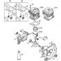 Genuine Stihl FS360 C-E / A - Crankcase, Cylinder