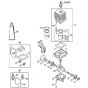 Genuine Stihl FS45 / A - Crankcase, Cylinder