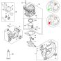 Stihl FS460 - Crankcase, Cylinder - Parts Diagram