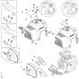 Stihl FS460 - Muffler, Shroud - Parts Diagram