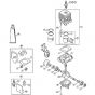 Genuine Stihl FS55 R / A - Crankcase, Cylinder