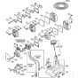 Genuine Stihl FS85 T / D - Air filter, Fuel tank