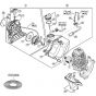 Genuine Stihl FS91 / B - Rewind starter, Fuel tank