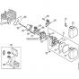 Genuine Stihl HS45 / E - Air Filter, Spacer Flange