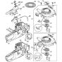 Genuine Stihl HS45 / H - Rewind Starter, Handle Housing