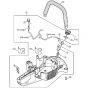 Genuine Stihl HS56 C-E / G - Handle Housing, Fuel Tank