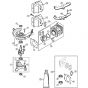 Genuine Stihl HS87 R / A - Crankcase, Cylinder