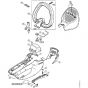 Genuine Stihl HSE60 / A - Motor housing