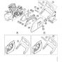 Genuine Stihl MS250 / F - Hand guard, Chain brake