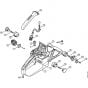 Genuine Stihl MS340 / G - Tank housing, AV-System